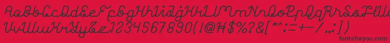 フォントAstonishingBold – 赤い背景に黒い文字