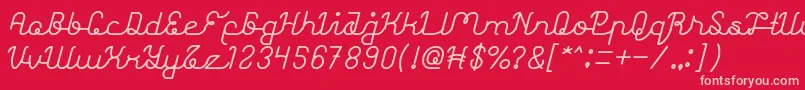 フォントAstonishingBold – 赤い背景にピンクのフォント