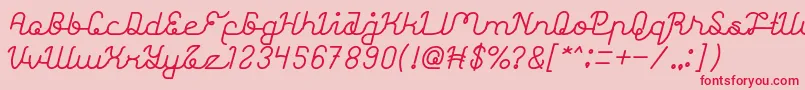 フォントAstonishingBold – ピンクの背景に赤い文字