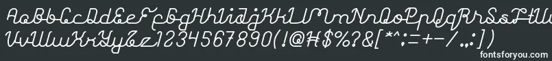 フォントAstonishingBold – 黒い背景に白い文字