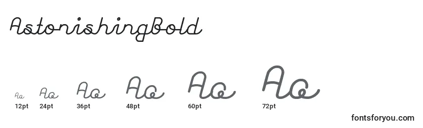Размеры шрифта AstonishingBold