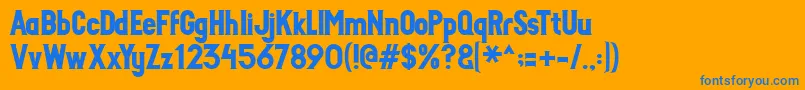 IdahoConradGarner Font – Blue Fonts on Orange Background