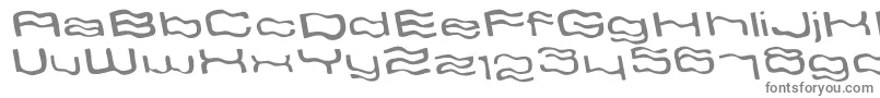WaterflagLtRegular-Schriftart – Graue Schriften auf weißem Hintergrund