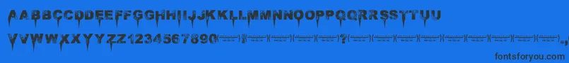 Immensedecay Font – Black Fonts on Blue Background