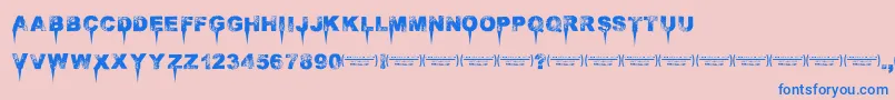 Immensedecay Font – Blue Fonts on Pink Background