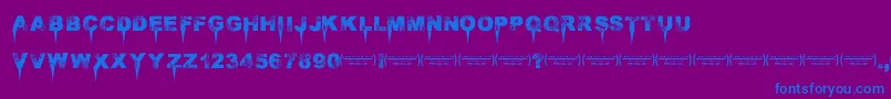 Immensedecay Font – Blue Fonts on Purple Background