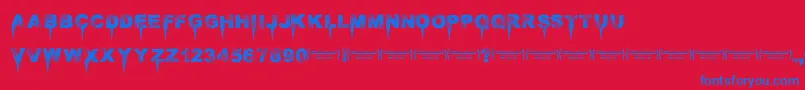 Immensedecay Font – Blue Fonts on Red Background