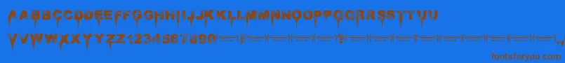 Immensedecay Font – Brown Fonts on Blue Background