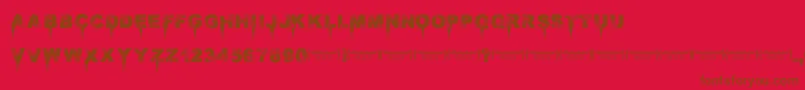 Czcionka Immensedecay – brązowe czcionki na czerwonym tle