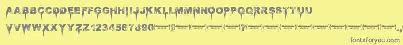 Immensedecay Font – Gray Fonts on Yellow Background
