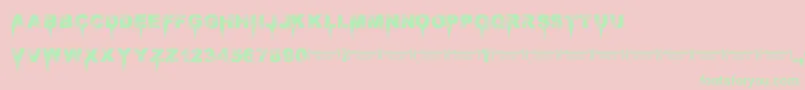Immensedecay-Schriftart – Grüne Schriften auf rosa Hintergrund