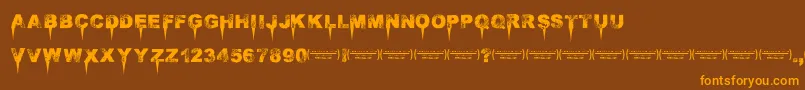 Immensedecay Font – Orange Fonts on Brown Background