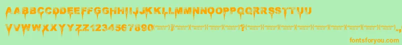 Immensedecay Font – Orange Fonts on Green Background