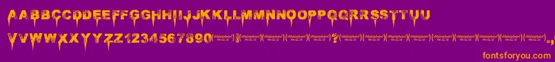 Immensedecay Font – Orange Fonts on Purple Background