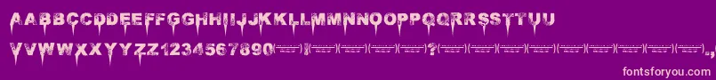 Immensedecay Font – Pink Fonts on Purple Background