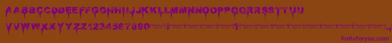 Immensedecay Font – Purple Fonts on Brown Background