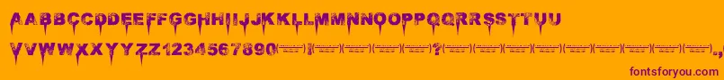 Immensedecay Font – Purple Fonts on Orange Background
