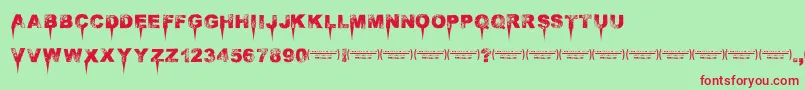 Immensedecay Font – Red Fonts on Green Background