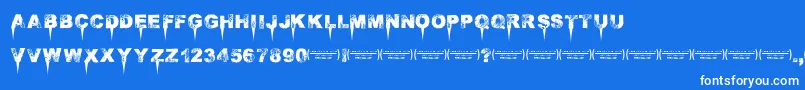 フォントImmensedecay – 青い背景に白い文字