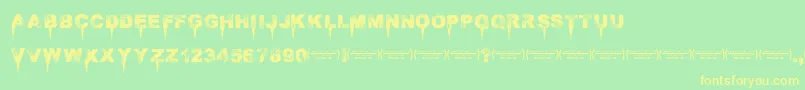 Immensedecay Font – Yellow Fonts on Green Background