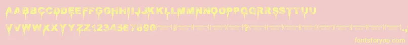 Immensedecay Font – Yellow Fonts on Pink Background