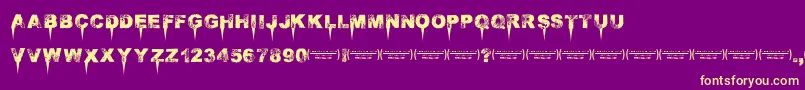 Immensedecay Font – Yellow Fonts on Purple Background