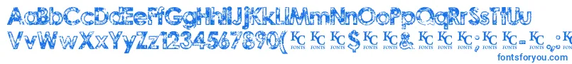 TragicvisiondemoKcfonts Font – Blue Fonts on White Background