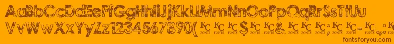 TragicvisiondemoKcfonts Font – Brown Fonts on Orange Background