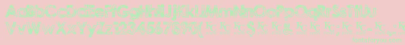 TragicvisiondemoKcfonts Font – Green Fonts on Pink Background
