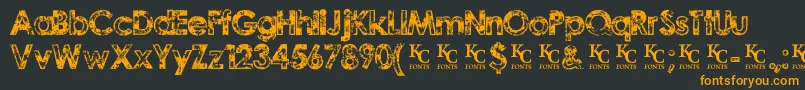 TragicvisiondemoKcfonts Font – Orange Fonts on Black Background