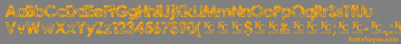 TragicvisiondemoKcfonts Font – Orange Fonts on Gray Background