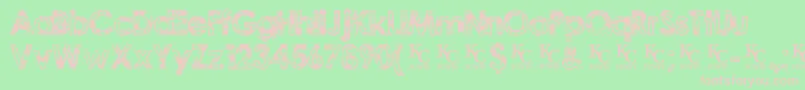 TragicvisiondemoKcfonts Font – Pink Fonts on Green Background