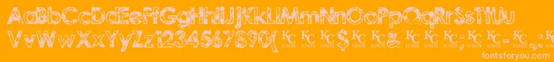 TragicvisiondemoKcfonts Font – Pink Fonts on Orange Background