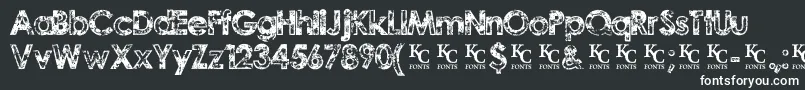 TragicvisiondemoKcfonts-fontti – valkoiset fontit