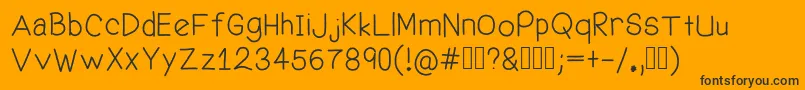 WelcomeMe Font – Black Fonts on Orange Background