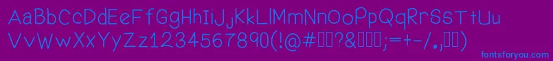 WelcomeMe Font – Blue Fonts on Purple Background