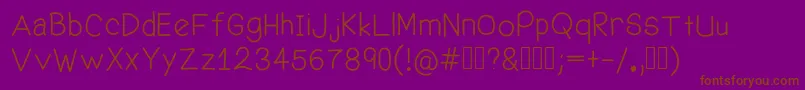 WelcomeMe Font – Brown Fonts on Purple Background