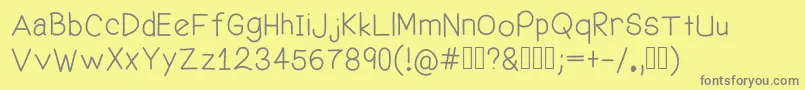 フォントWelcomeMe – 黄色の背景に灰色の文字