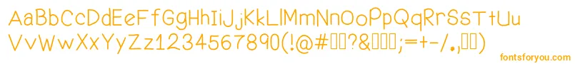 フォントWelcomeMe – 白い背景にオレンジのフォント