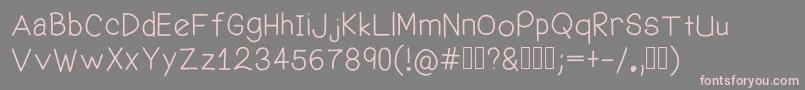 フォントWelcomeMe – 灰色の背景にピンクのフォント