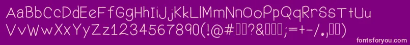 フォントWelcomeMe – 紫の背景にピンクのフォント