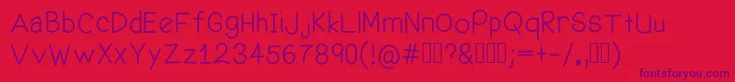 フォントWelcomeMe – 赤い背景に紫のフォント