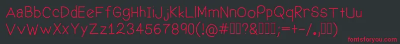 WelcomeMe Font – Red Fonts on Black Background