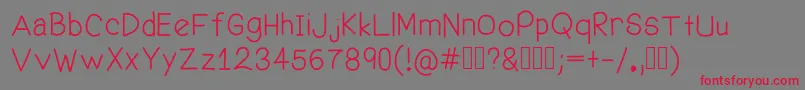 WelcomeMe Font – Red Fonts on Gray Background
