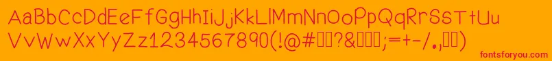 WelcomeMe Font – Red Fonts on Orange Background