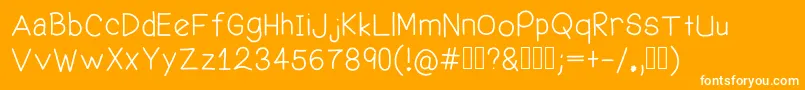 フォントWelcomeMe – オレンジの背景に白い文字