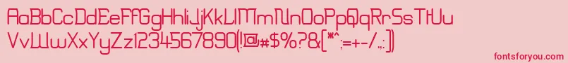 フォントErinal ffy – ピンクの背景に赤い文字