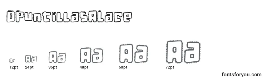 sizes of dpuntillasalace font, dpuntillasalace sizes