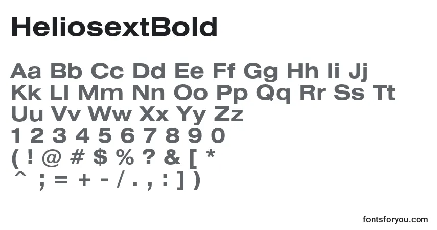 characters of heliosextbold font, letter of heliosextbold font, alphabet of  heliosextbold font