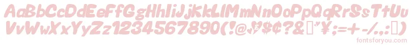 ValentineOblique Font – Pink Fonts on White Background